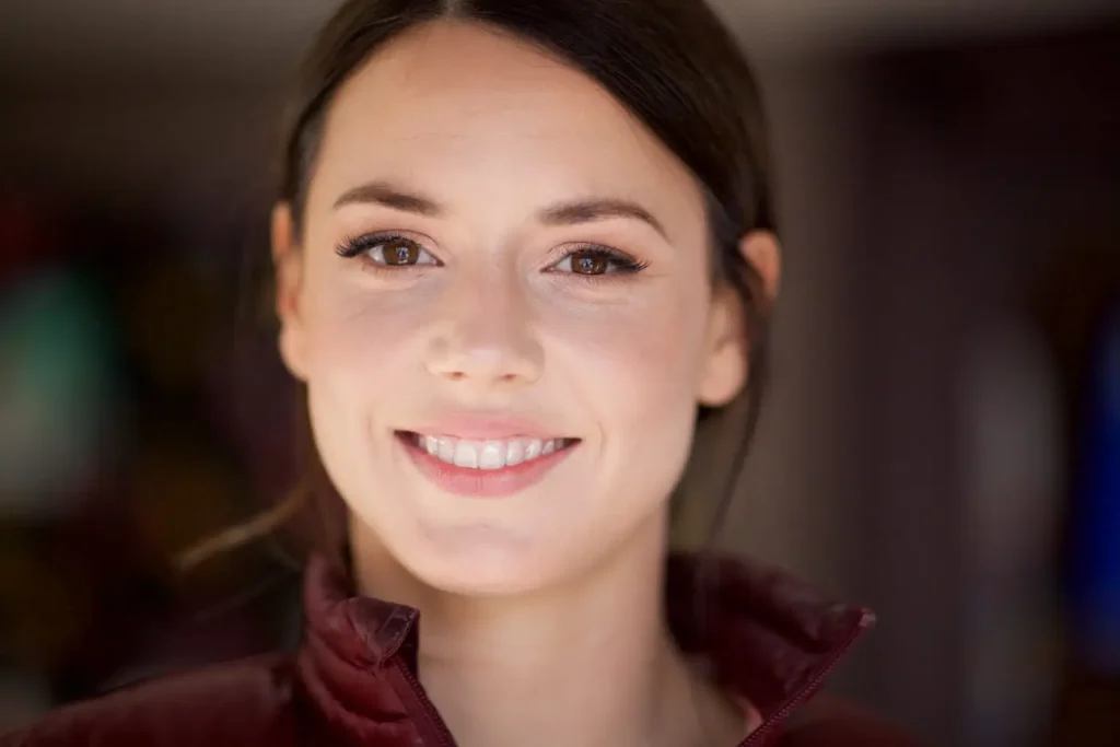 Teeth whitening girl