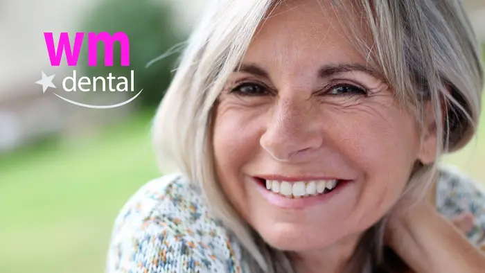 Dental implant patient happy smile