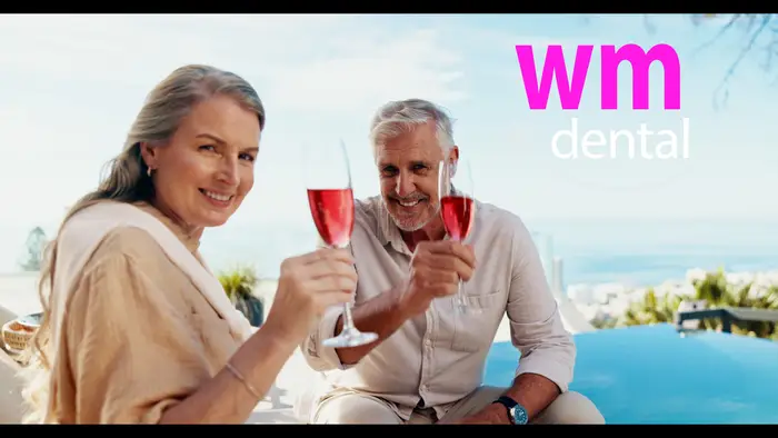 couple drinking after dental implants