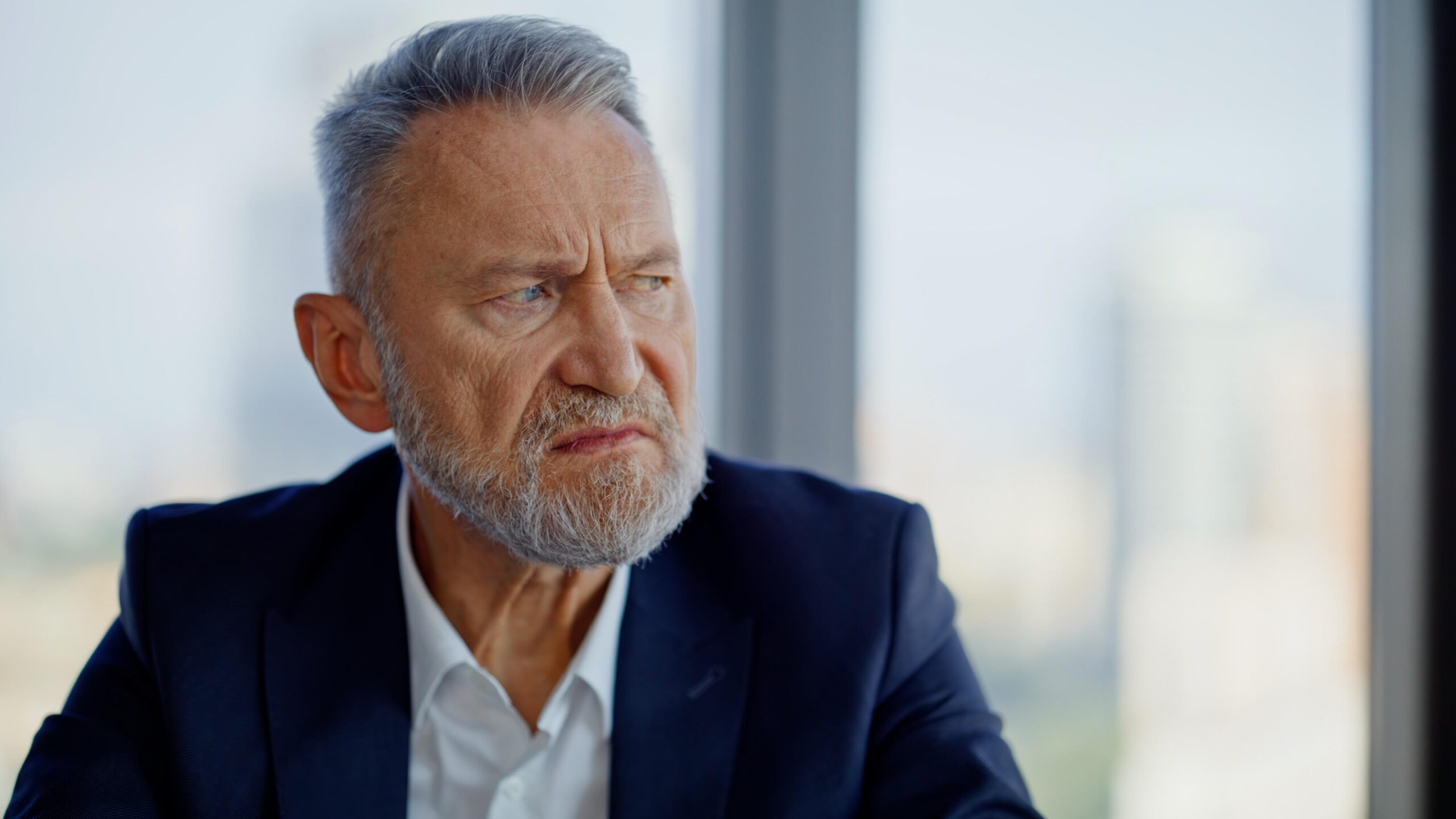 man stressed about life