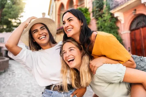 three-women-happy-smile Three happy women with great veneers